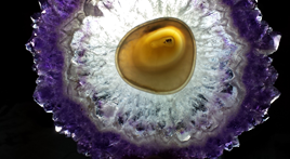Uruguay Minerals. Marcos Lorenzelli S.R.L. Amethyst Stalactites Slices