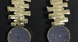 Uruguay Minerals. Marcos Lorenzelli S.R.L. Druzy Earrings