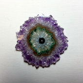 Uruguay Minerals. Marcos Lorenzelli S.R.L. Amethyst Stalactites Slices
