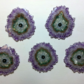 Uruguay Minerals. Marcos Lorenzelli S.R.L. Amethyst Stalactites Slices