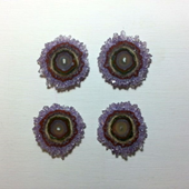 Uruguay Minerals. Marcos Lorenzelli S.R.L. Amethyst Stalactites Slices