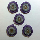 Uruguay Minerals. Marcos Lorenzelli S.R.L. Amethyst Stalactites Slices