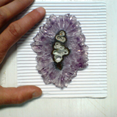 Uruguay Minerals. Marcos Lorenzelli S.R.L. Amethyst Stalactites Slices