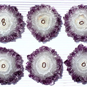 Uruguay Minerals. Marcos Lorenzelli S.R.L. Amethyst Stalactites Slices
