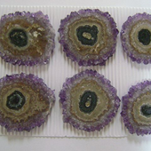 Uruguay Minerals. Marcos Lorenzelli S.R.L. Amethyst Stalactites Slices