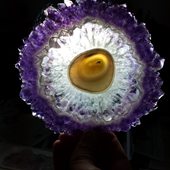 Uruguay Minerals. Marcos Lorenzelli S.R.L. Amethyst Stalactites Slices