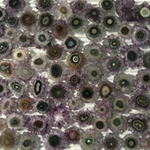 Uruguay Minerals. Marcos Lorenzelli S.R.L. Amethyst Stalactites Slices