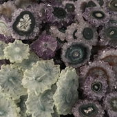 Uruguay Minerals. Marcos Lorenzelli S.R.L. Amethyst Stalactites Slices