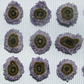 Uruguay Minerals. Marcos Lorenzelli S.R.L. Amethyst Stalactites Slices