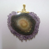 Uruguay Minerals. Marcos Lorenzelli S.R.L. Amethyst Stalactites Pendants
