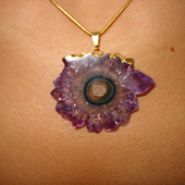 Uruguay Minerals. Marcos Lorenzelli S.R.L. Amethyst Stalactites Pendants