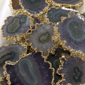 Uruguay Minerals. Marcos Lorenzelli S.R.L. Amethyst Stalactites Pendants