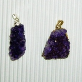 Uruguay Minerals. Marcos Lorenzelli S.R.L. Amethyst Mini Druze Pendants
