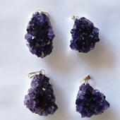 Uruguay Minerals. Marcos Lorenzelli S.R.L. Amethyst Mini Druze Pendants