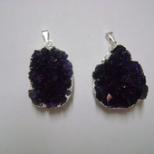 Uruguay Minerals. Marcos Lorenzelli S.R.L. Amethyst Mini Druze Pendants