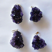 Uruguay Minerals. Marcos Lorenzelli S.R.L. Amethyst Mini Druze Pendants