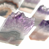 Uruguay Minerals. Marcos Lorenzelli S.R.L. Amethyst Slices for Pendants