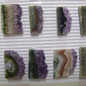 Uruguay Minerals. Marcos Lorenzelli S.R.L. Amethyst Slices for Pendants