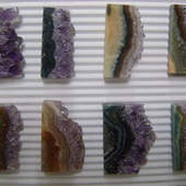 Uruguay Minerals. Marcos Lorenzelli S.R.L. Amethyst Slices for Pendants