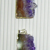 Uruguay Minerals. Marcos Lorenzelli S.R.L. Amethyst Slices Pendants