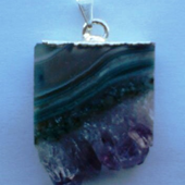 Uruguay Minerals. Marcos Lorenzelli S.R.L. Amethyst Slices Pendants
