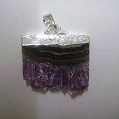Uruguay Minerals. Marcos Lorenzelli S.R.L. Amethyst Slices Pendants