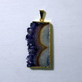 Uruguay Minerals. Marcos Lorenzelli S.R.L. Amethyst Slices Pendants