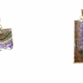 Uruguay Minerals. Marcos Lorenzelli S.R.L. Amethyst Slices Pendants