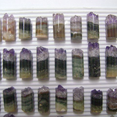 Uruguay Minerals. Marcos Lorenzelli S.R.L. Amethyst Cylinders for Pendants
