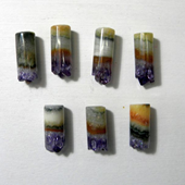 Uruguay Minerals. Marcos Lorenzelli S.R.L. Amethyst Cylinders for Pendants