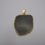 Uruguay Minerals. Marcos Lorenzelli S.R.L. Druzy Free Form Pendants
