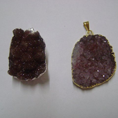 Uruguay Minerals. Marcos Lorenzelli S.R.L. Druzy Free Form Pendants