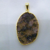Uruguay Minerals. Marcos Lorenzelli S.R.L. Druzy Free Form Pendants