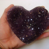 Uruguay Minerals. Marcos Lorenzelli S.R.L. Amethyst Hearts