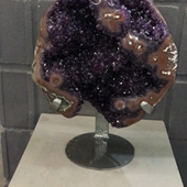Uruguay Minerals. Marcos Lorenzelli S.R.L. Amethyst Pieces with Stands