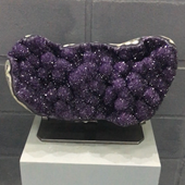 Uruguay Minerals. Marcos Lorenzelli S.R.L. Amethyst Pieces with Stands