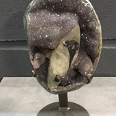 Uruguay Minerals. Marcos Lorenzelli S.R.L. Amethyst Pieces with Stands