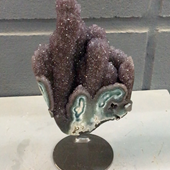 Uruguay Minerals. Marcos Lorenzelli S.R.L. Amethyst Pieces with Stands