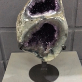 Uruguay Minerals. Marcos Lorenzelli S.R.L. Amethyst Pieces with Stands