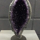 Uruguay Minerals. Marcos Lorenzelli S.R.L. Amethyst Pieces with Stands