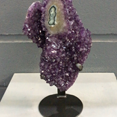 Uruguay Minerals. Marcos Lorenzelli S.R.L. Amethyst Pieces with Stands
