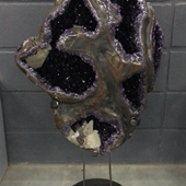 Uruguay Minerals. Marcos Lorenzelli S.R.L. Amethyst Pieces with Stands