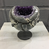 Uruguay Minerals. Marcos Lorenzelli S.R.L. Amethyst Pieces with Stands