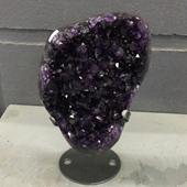 Uruguay Minerals. Marcos Lorenzelli S.R.L. Amethyst Pieces with Stands