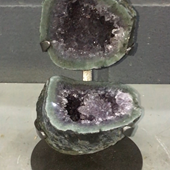 Uruguay Minerals. Marcos Lorenzelli S.R.L. Amethyst Pieces with Stands