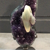 Uruguay Minerals. Marcos Lorenzelli S.R.L. Amethyst Pieces with Stands