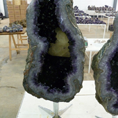 Uruguay Minerals. Marcos Lorenzelli S.R.L. Amethyst Pieces with Stands