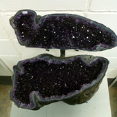 Uruguay Minerals. Marcos Lorenzelli S.R.L. Amethyst Pieces with Stands