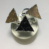 Uruguay Minerals. Marcos Lorenzelli S.R.L. Druzy Rings