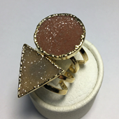 Uruguay Minerals. Marcos Lorenzelli S.R.L. Druzy Rings
